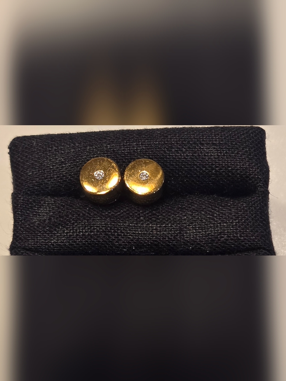 Monica Vinader - Gold Linear Solo Stud Diamond Earrings - Picture 6 of 10